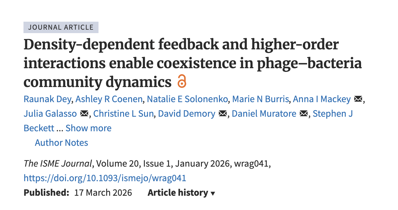 ISME Journal paper