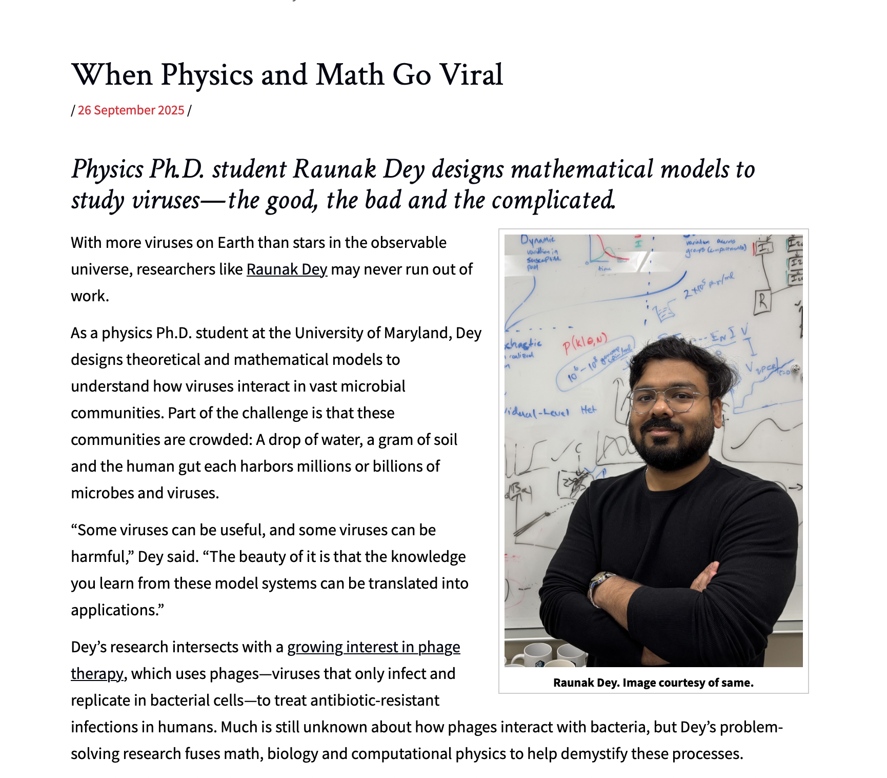 When Physics and Math go Viral